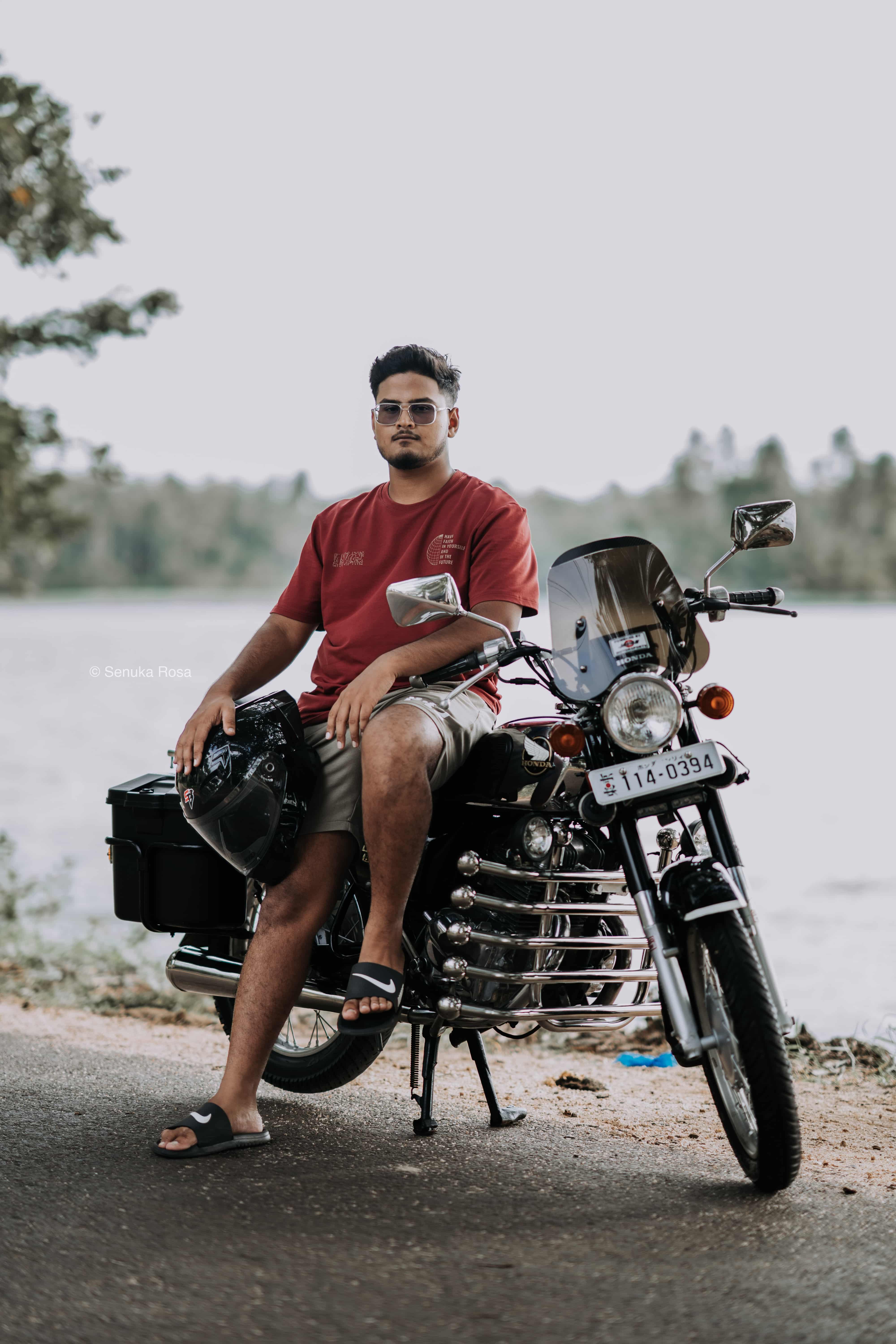 Chamidu's portrait session with Classic Bikes